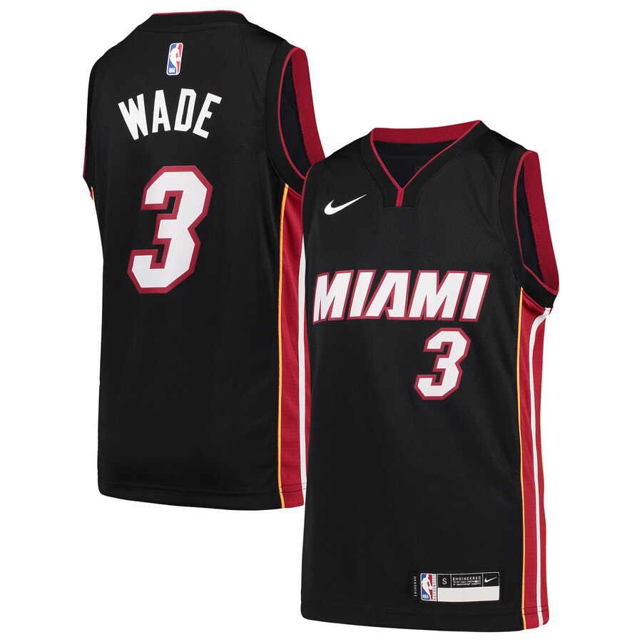 Dwyane Wade Miami Heat Youth Team Swingman Jersey - Icon Edition - Black