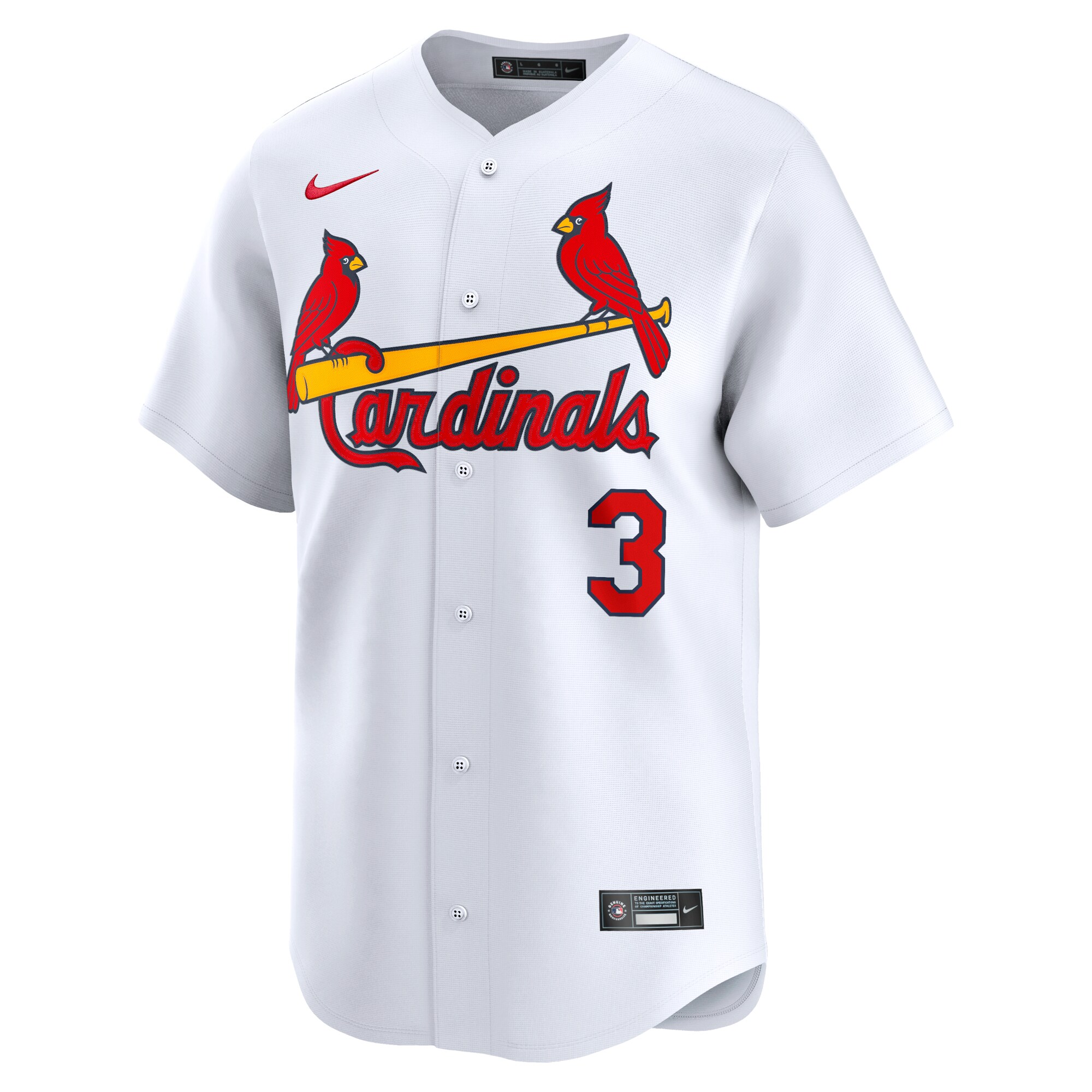 Alternative view of Dylan Carlson St. Louis Cardinals Home Limited Player Jersey - White