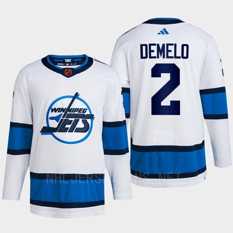 Dylan DeMelo 2 Reverse Retro 2.0 2022 Winnipeg Jets White Jersey Primegreen - JS525 