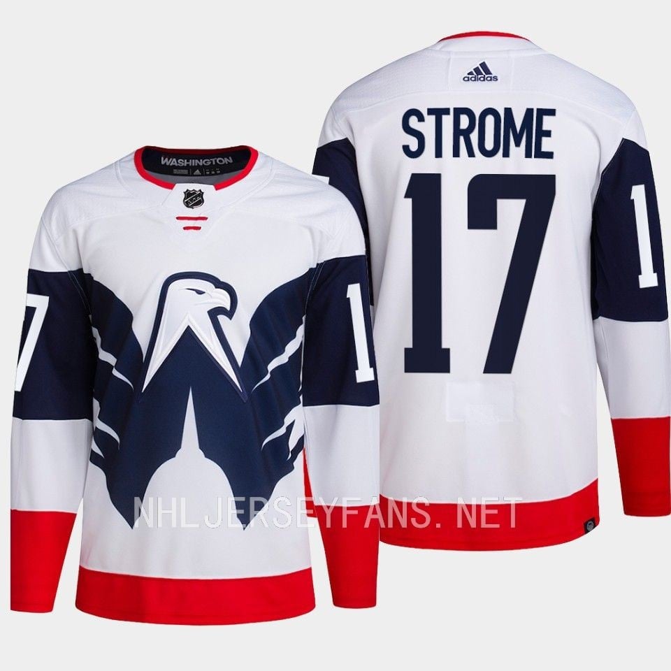 Dylan Strome 17 Washington Capitals 2023 Jersey Stadium White Primegreen - JS968 