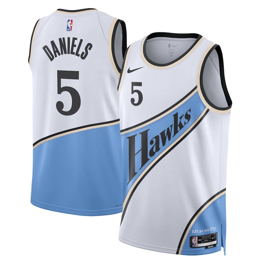 Dyson Daniels 5 Atlanta Hawks Unisex 2024/25 Swingman Player Jersey - City Edition - White - JS900 