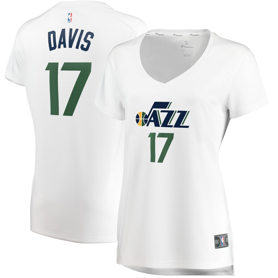 Ed Davis Utah Jazz Fanatics Branded Women's Fast Break Player Jersey - Association Edition - White