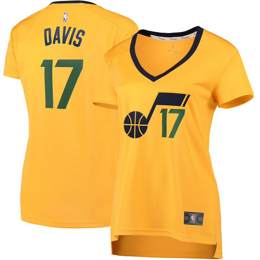 Ed Davis Utah Jazz Fanatics Branded Women's Fast Break Player Jersey - Statement Edition - Gold
