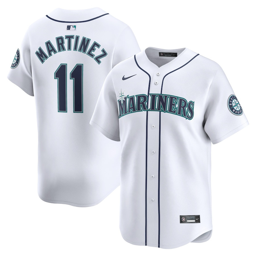 Edgar Martinez 11 Seattle Mariners Home Limited Player Men Jersey - White 