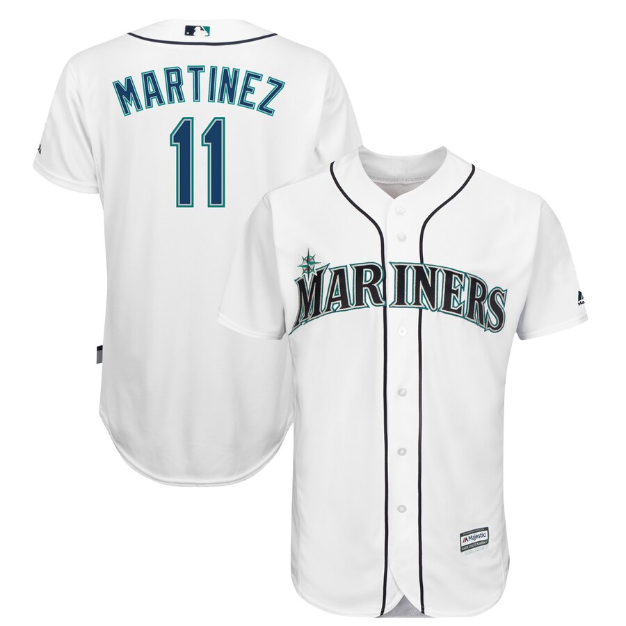 Edgar Martinez Seattle Mariners Majestic Official Cool Base Player Jersey - White