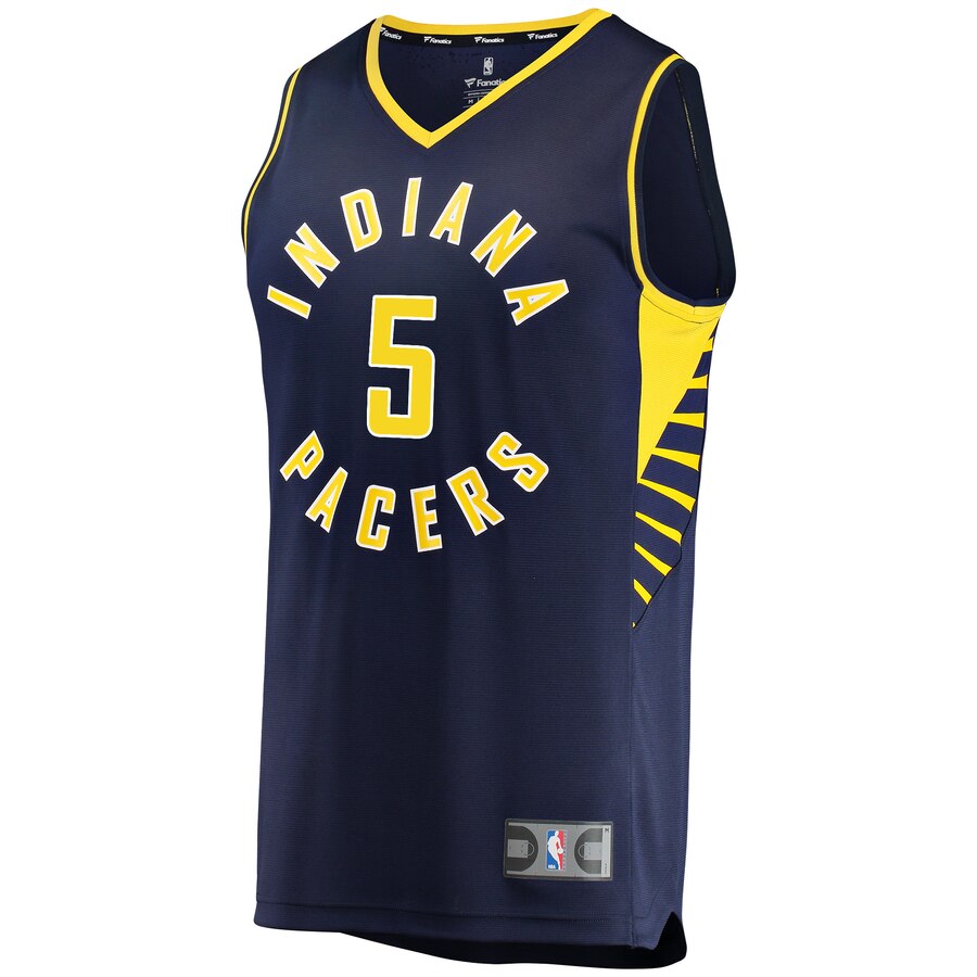 Alternative view of Edmond Sumner Indiana Pacers Fanatics Branded Fast Break Replica Player Jersey - Icon Edition - Navy