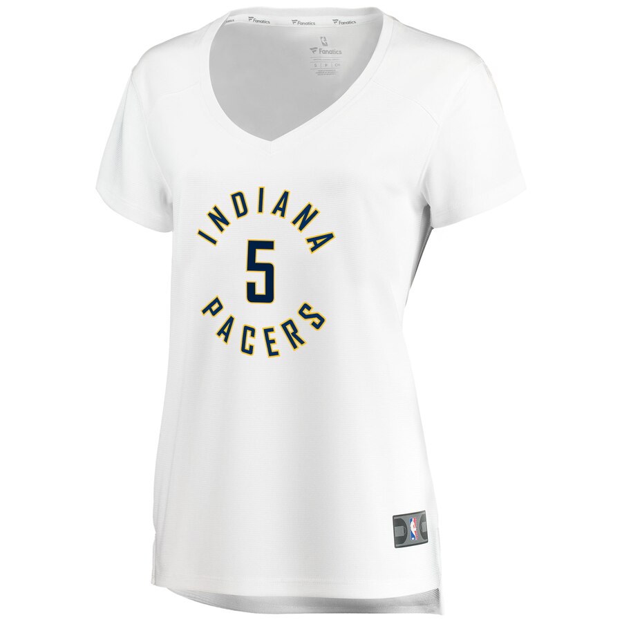 Alternative view of Edmond Sumner Indiana Pacers Fanatics Branded Women's Fast Break Replica Jersey - Association Edition - White
