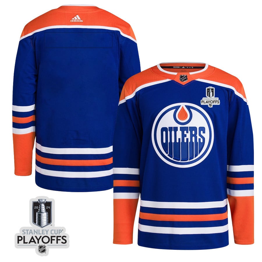 Edmonton Oilers 2024 NHL Playoffs Patch Home Jersey - Men - JS402 