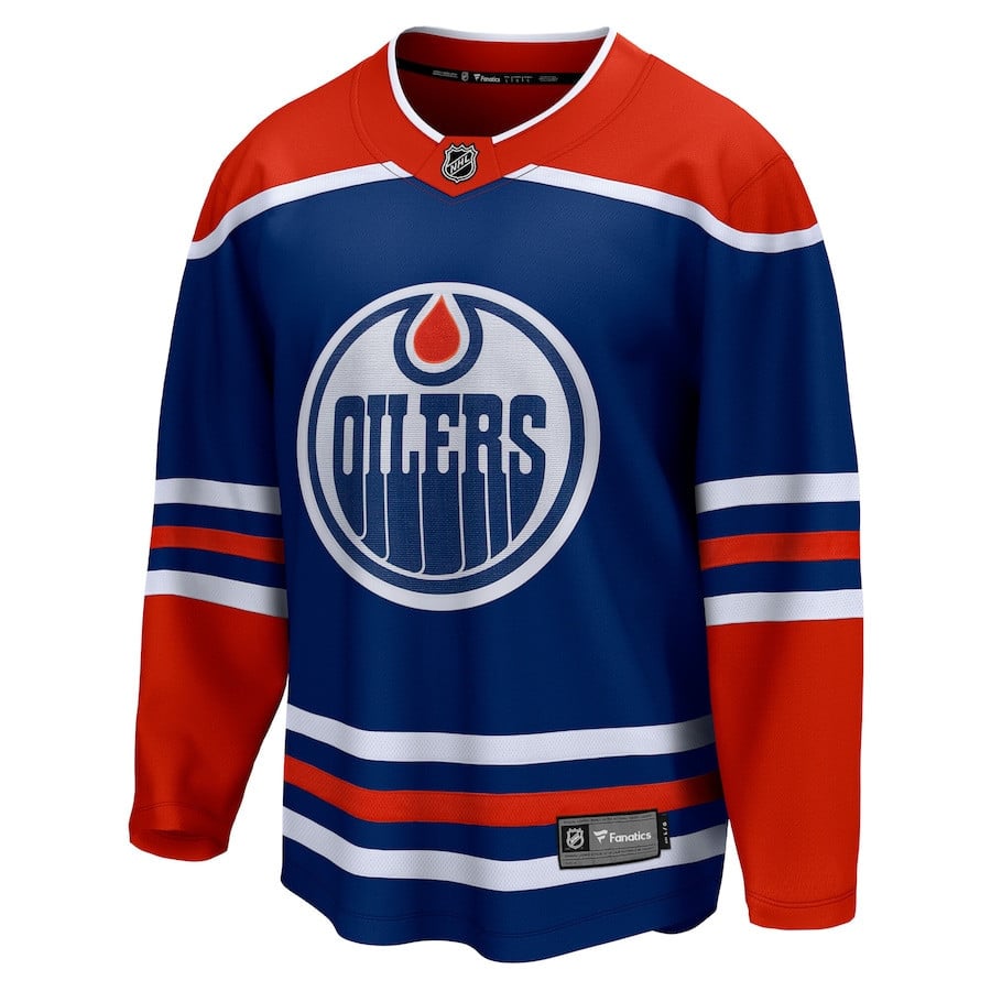 Alternative view of Edmonton Oilers Home Breakaway Jersey - Men - JS409 