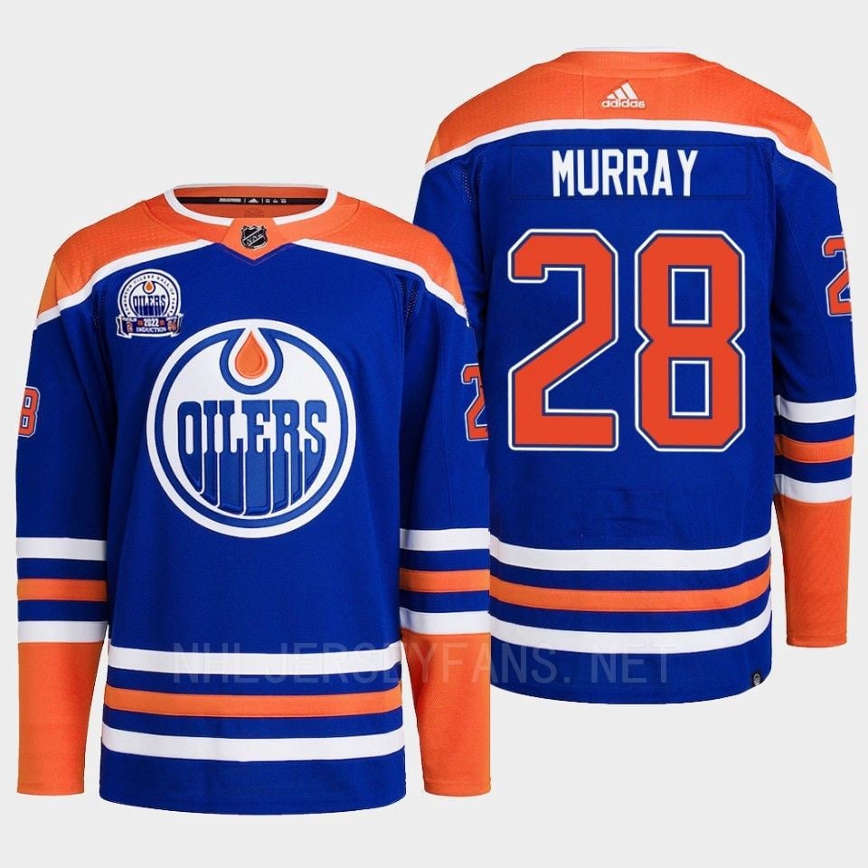 Edmonton Oilers Ryan Murray 28 Royal Primegreen Lee Ryan Hall Of Fame Patch Jersey 2022 - JS261 