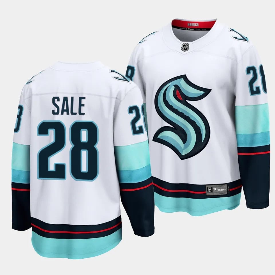 Eduard Sale #28 Seattle Kraken 2023 Draft Away Men Jersey - Blue - JS537 