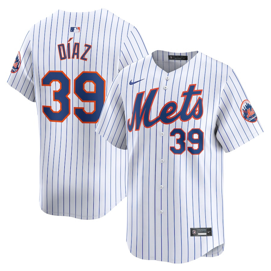 Edwin Diaz 39 New York Mets Home Limited Player Men Jersey - White 
