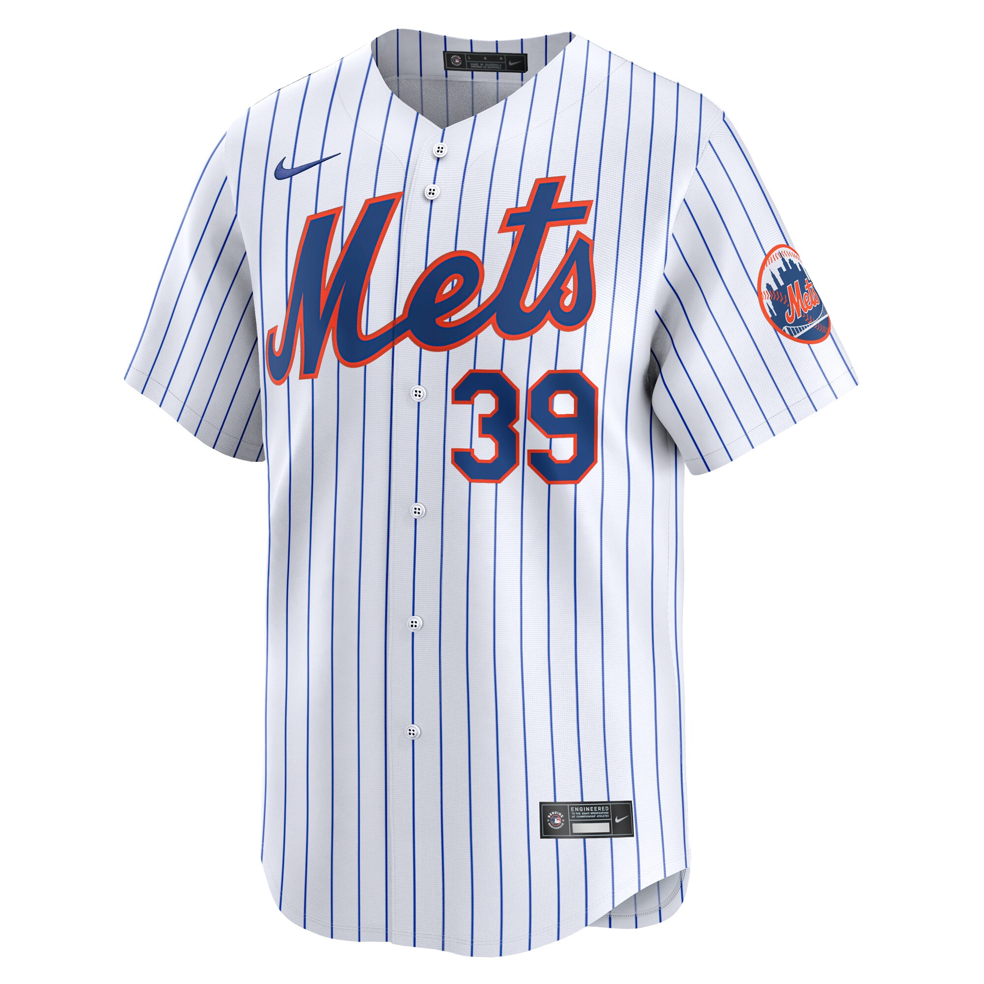 Alternative view of Edwin Diaz New York Mets Home Limited Player Jersey - White