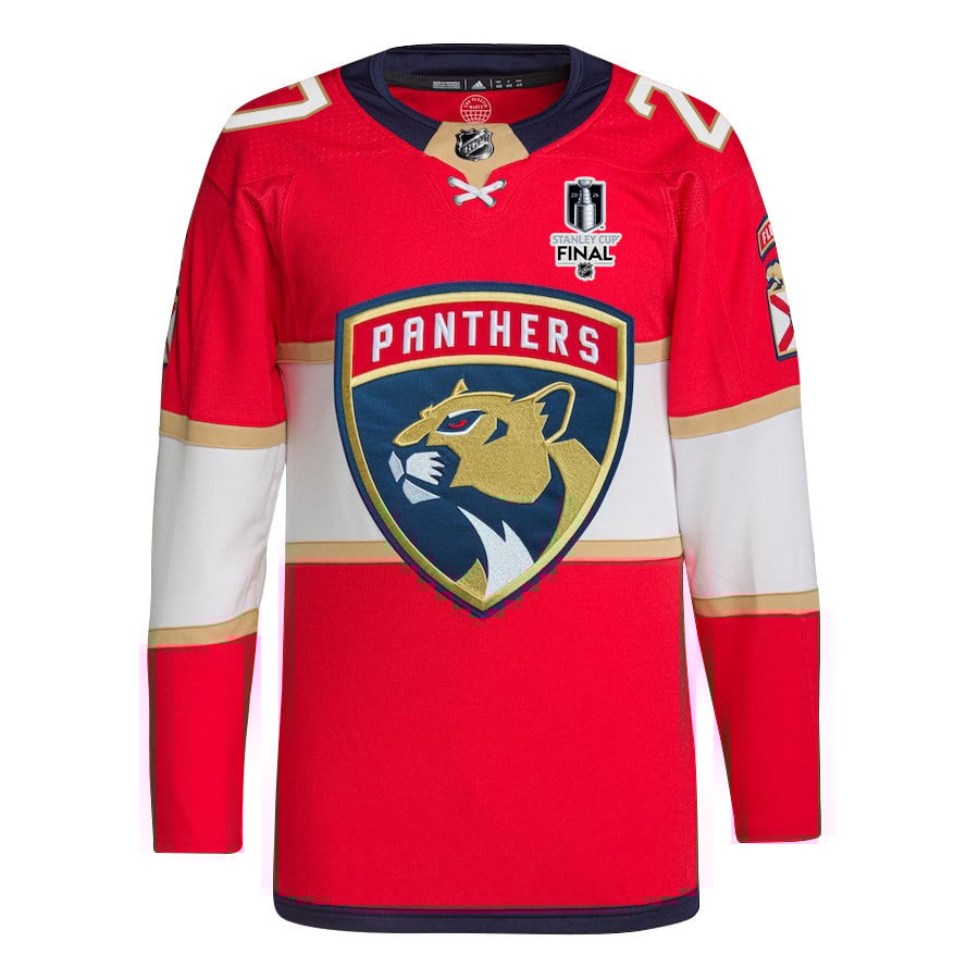 Alternative view of Eetu Luostarinen 27 Florida Panthers 2024 STANLEY CUP Final Home Breakaway Jersey - Men, Red - JS174 