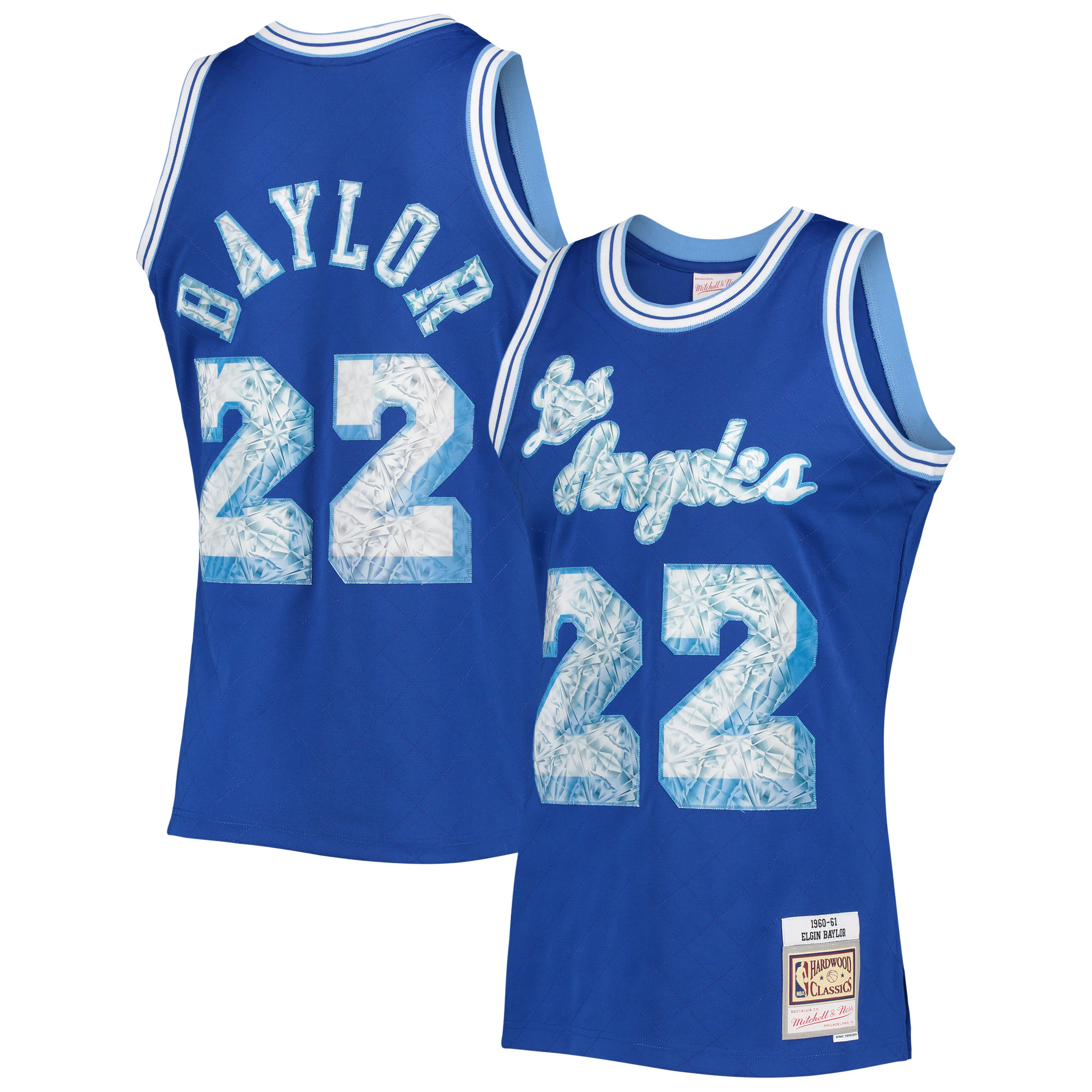 Elgin Baylor Los Angeles Lakers Mitchell & Ness 1996-97 Hardwood Classics Nba 75th Anniversary Diamond Swingman Jersey - Royal