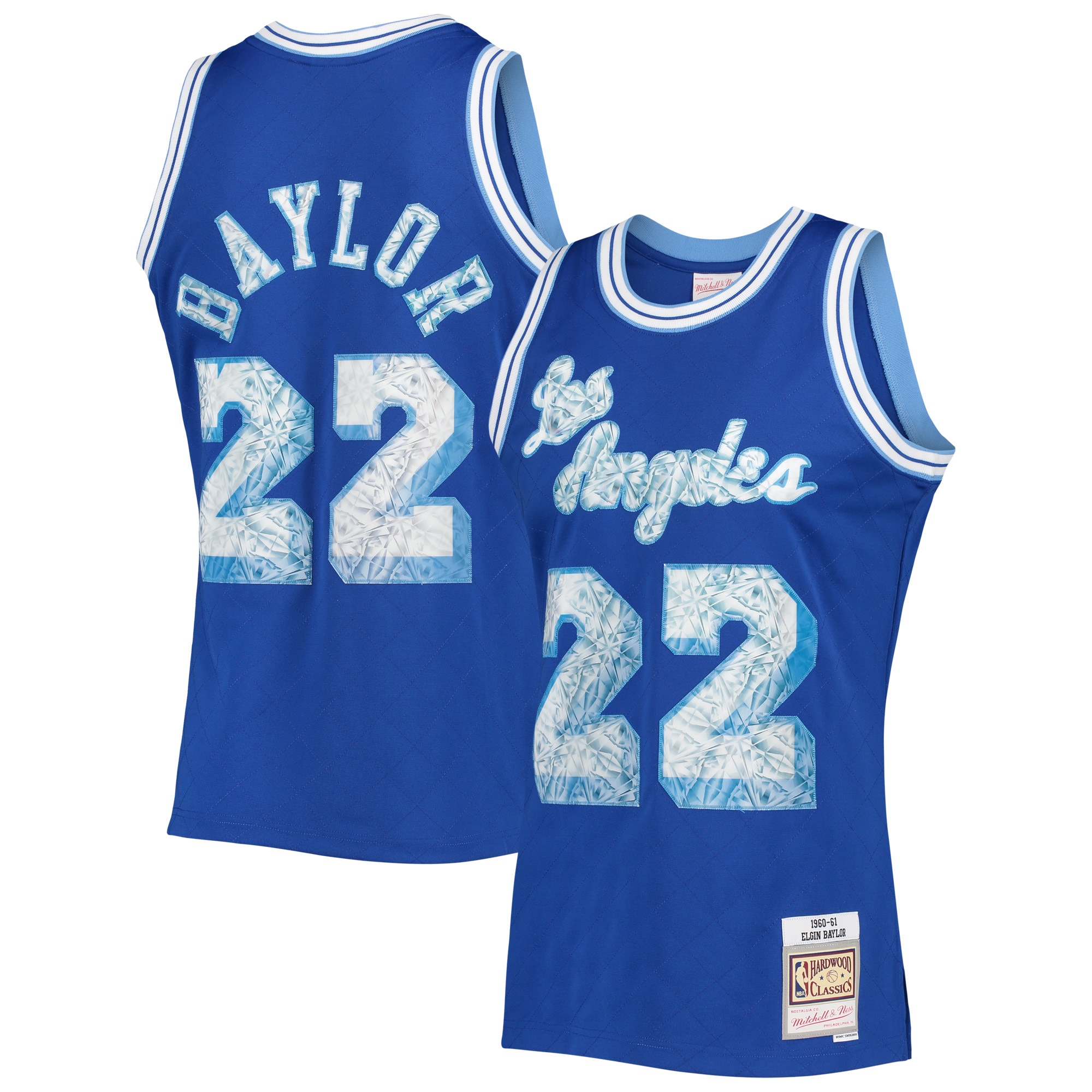 Elgin Baylor Los Angeles Lakers Mitchell & Ness 1996/97 Hardwood Classics Nba 75th Anniversary Diamond Swingman Jersey - Royal