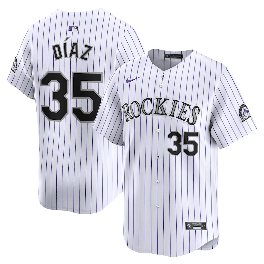 Elias Diaz 35 Colorado Rockies Home Limited Men Jersey - White