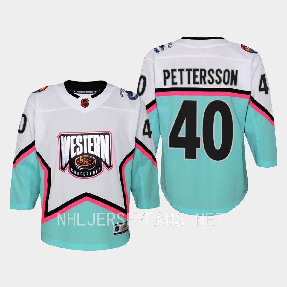 Elias Pettersson 40 Vancouver Canucks 2023 All-Star Game Jersey White Equipment - JS338 