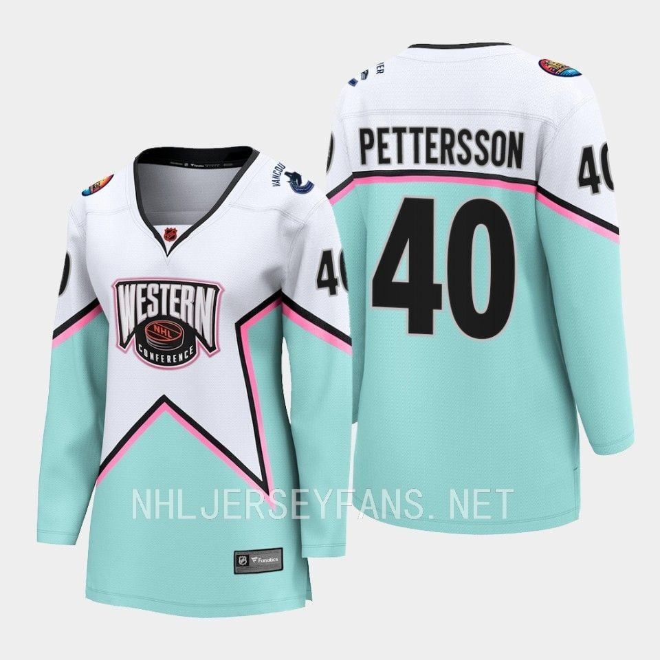 Elias Pettersson 40 Vancouver Canucks White 2023 All-Star Western Conference Jersey Women - JS153 