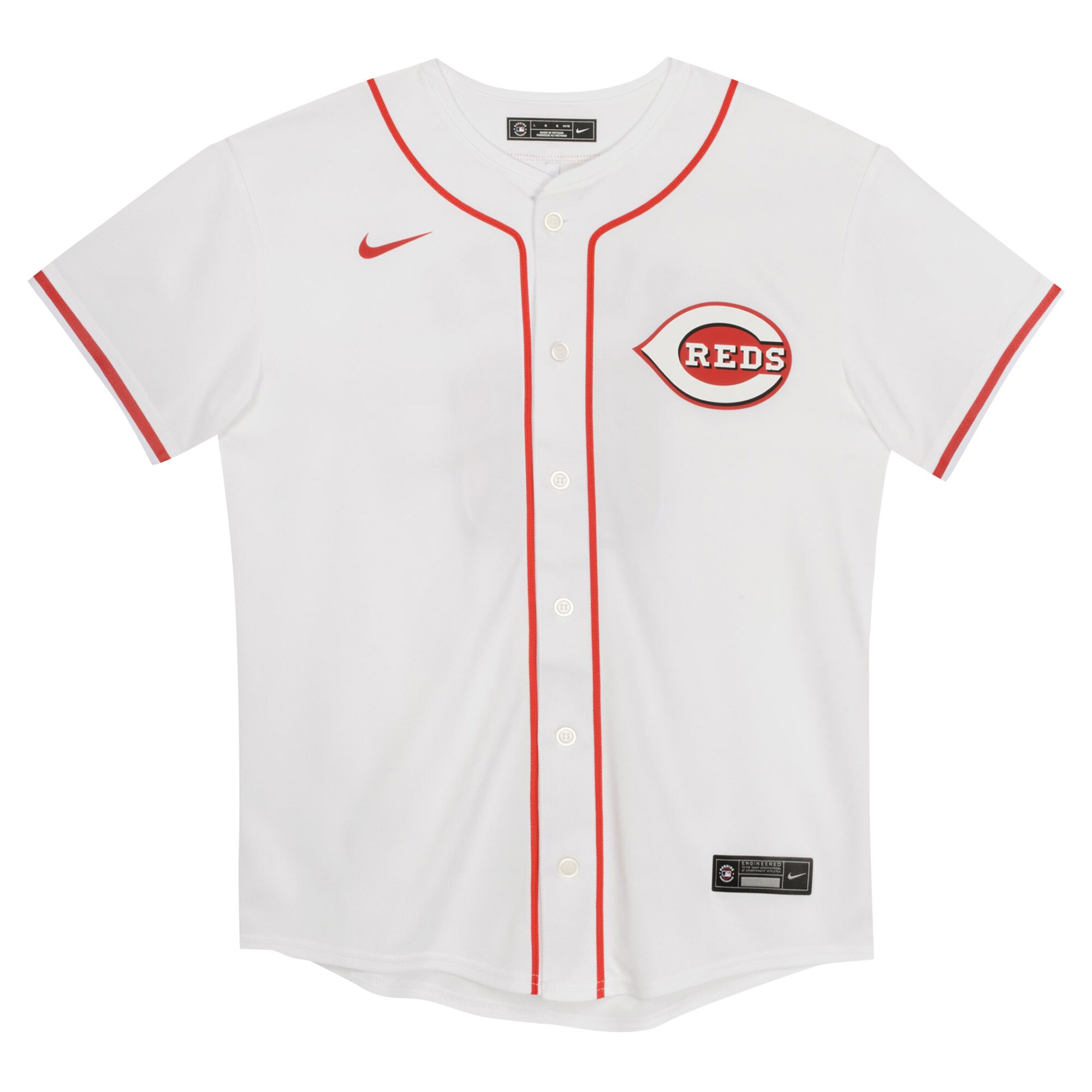 Alternative view of Elly De La Cruz Cincinnati Reds Preschool Home Game Jersey - White