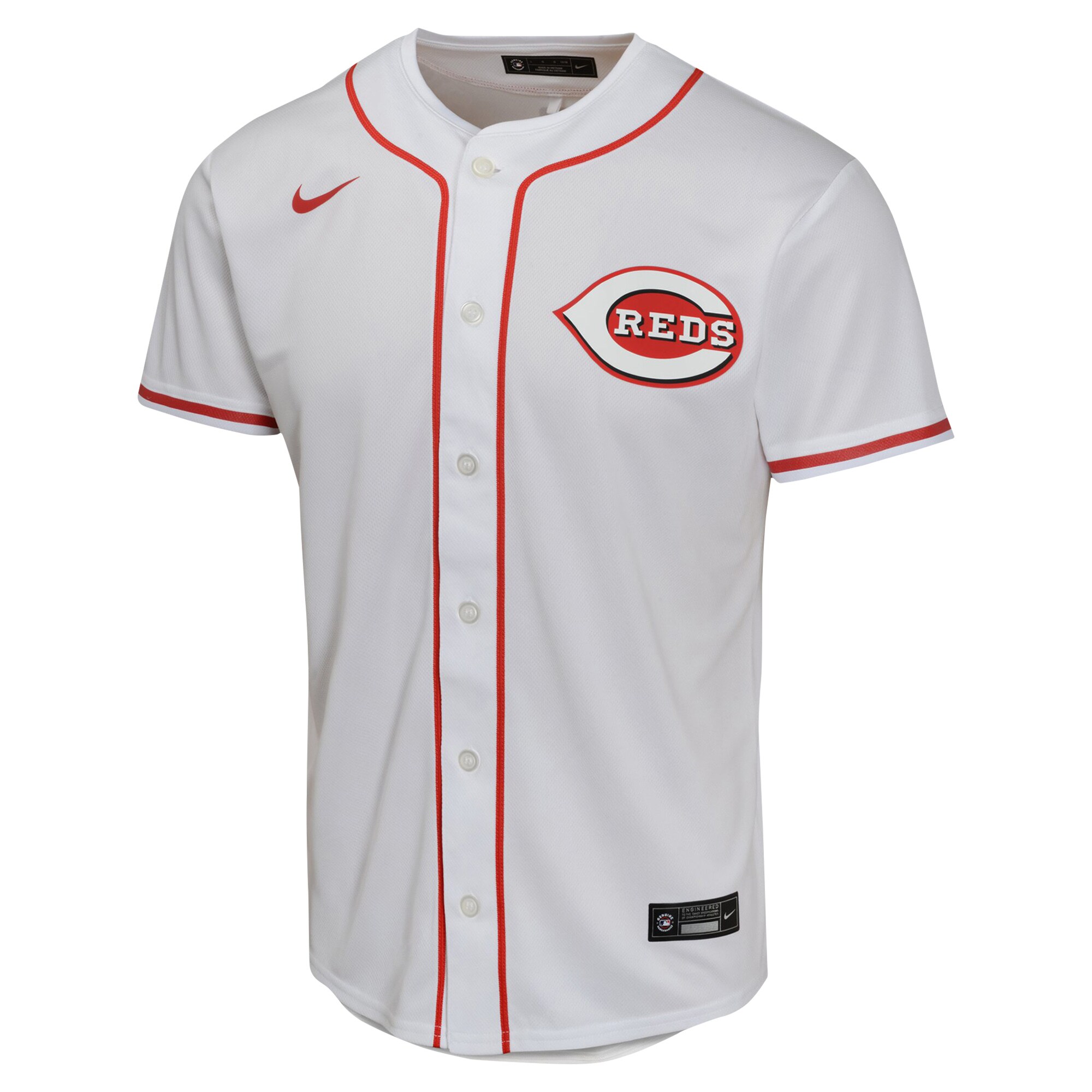 Alternative view of Elly De La Cruz Cincinnati Reds Youth Home Game Player Jersey - White