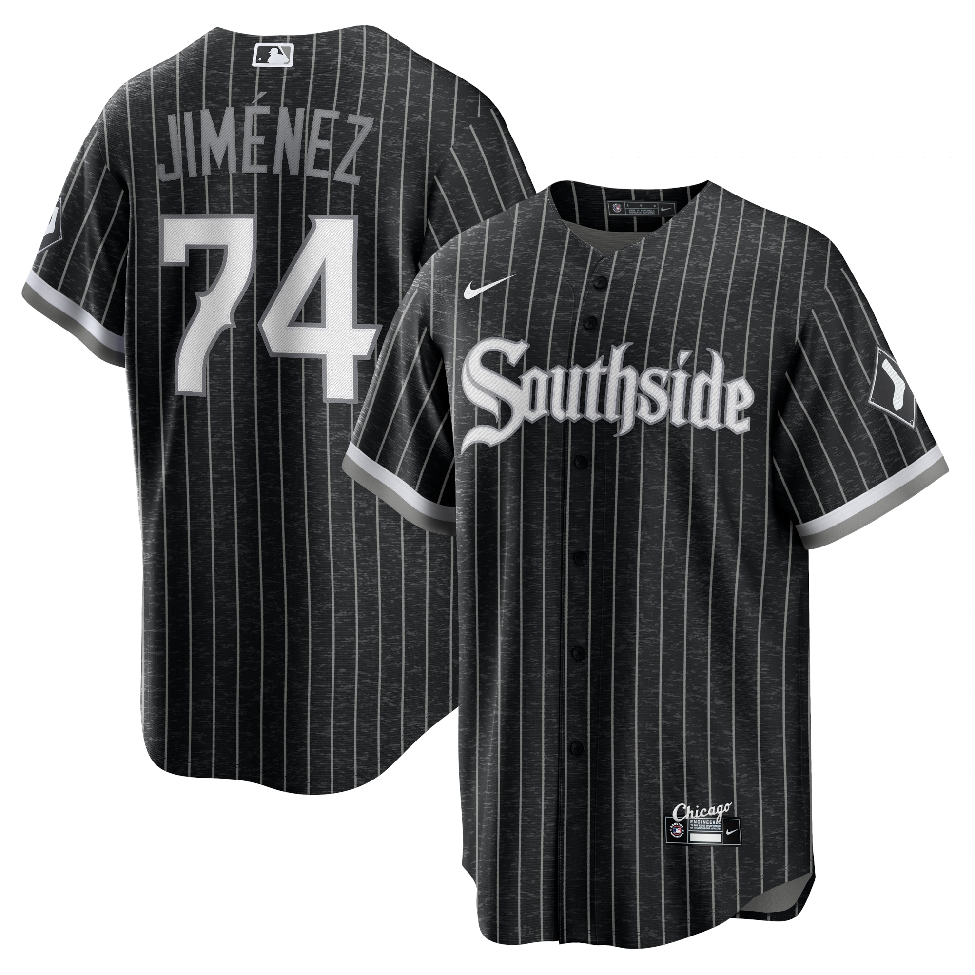 Eloy Jimenez Chicago White Sox 2021 City Connect Replica Player Jersey - Black/anthracite