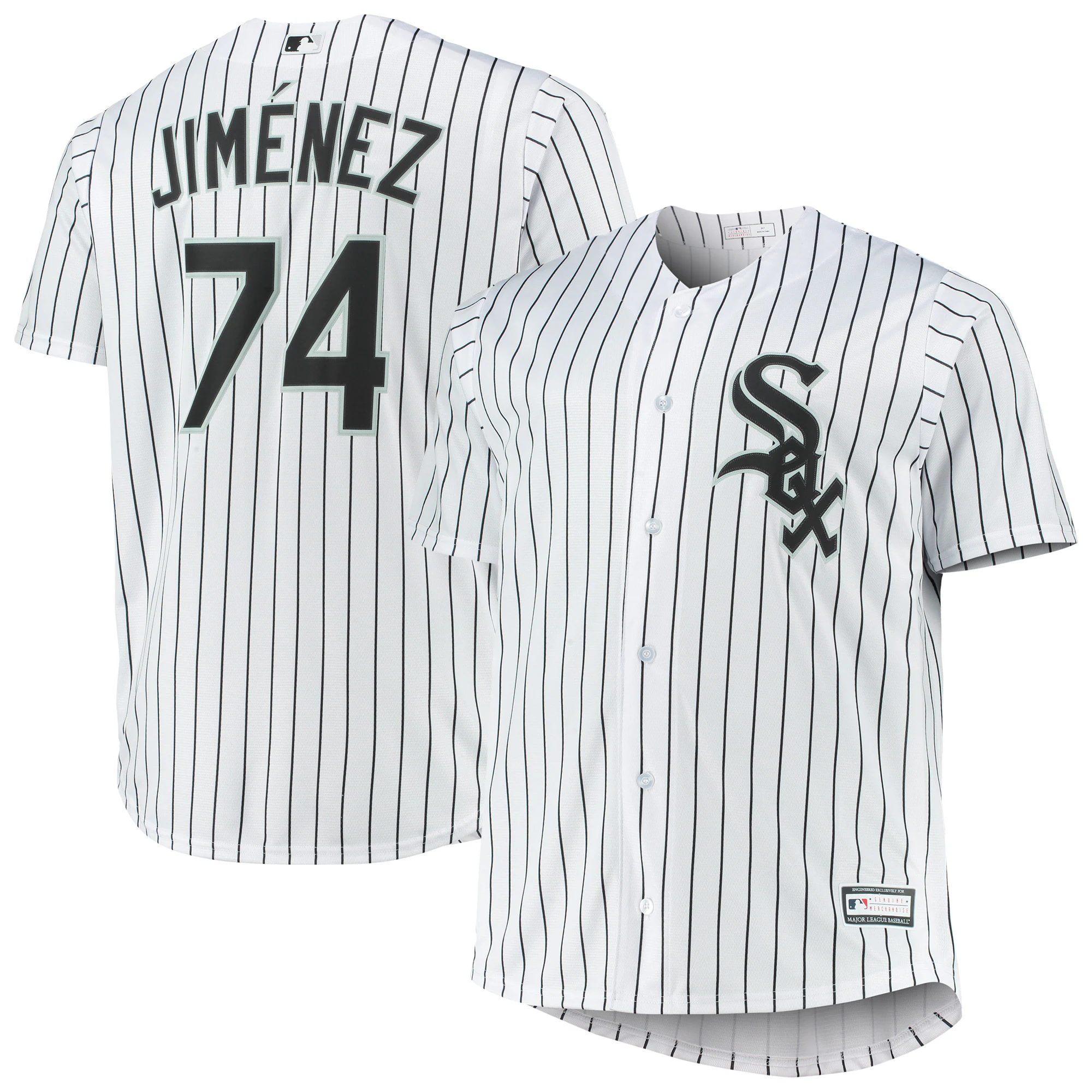 Alternative view of Eloy Jimenez Chicago White Sox Big & Tall Replica Player Jersey – White