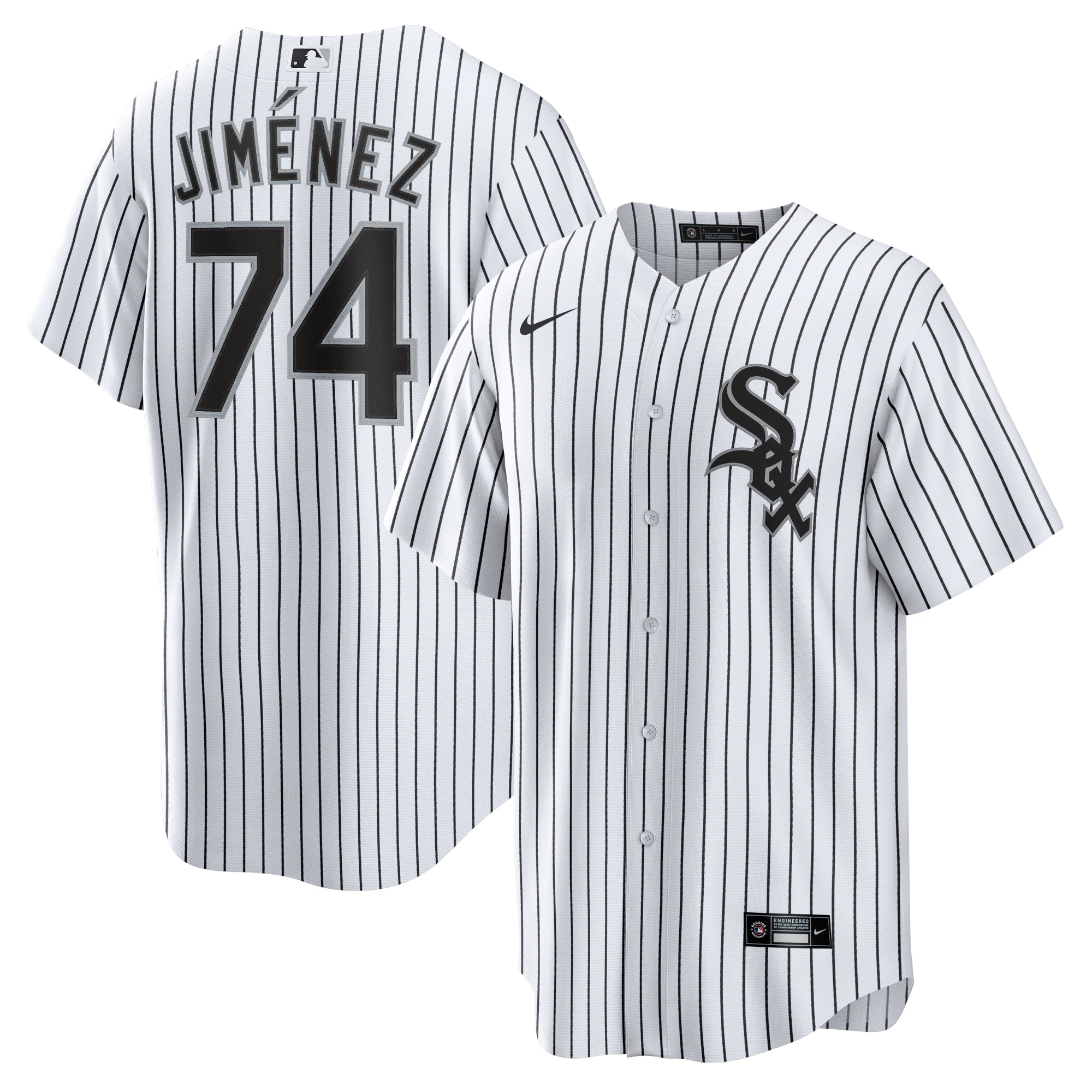 Alternative view of Eloy Jimenez Chicago White Sox Home Replica Player Name Jersey – White