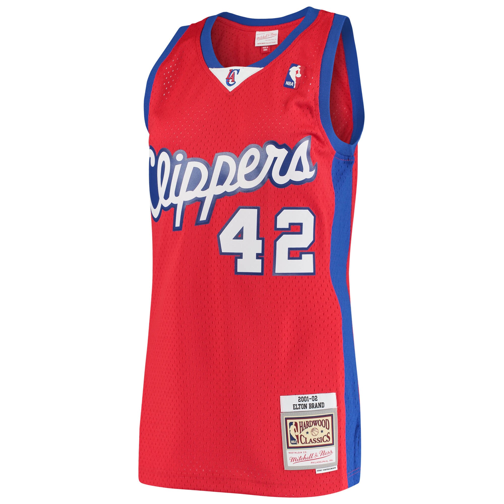 Alternative view of Elton Brand La Clippers Mitchell & Ness Hardwood Classics Swingman Jersey - Red