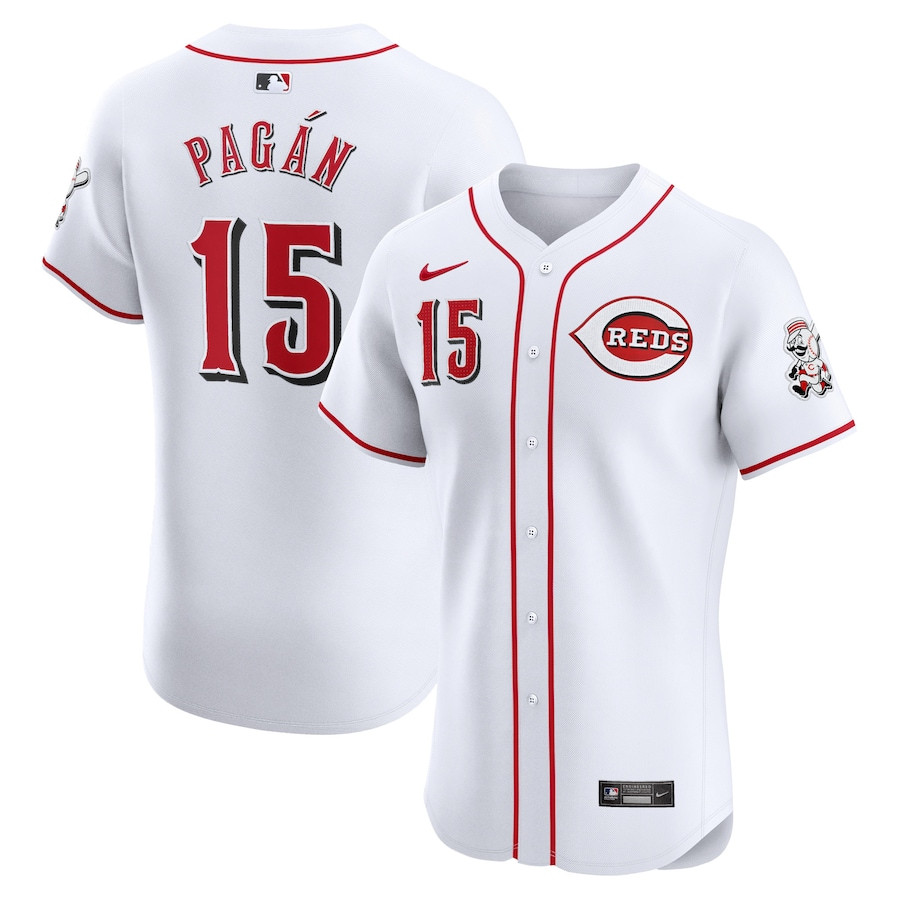 Emilio Pagan 15 Cincinnati Reds Home Elite Player Men Jersey - White
