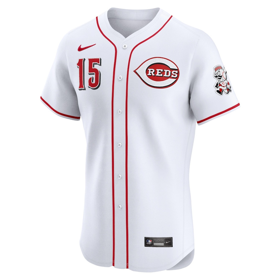 Alternative view of Emilio Pagan 15 Cincinnati Reds Home Elite Player Men Jersey - White