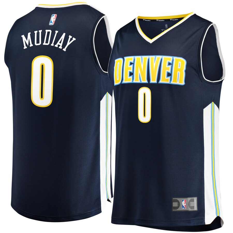 Emmanuel Mudiay Denver Nuggets Fanatics Branded Fast Break Replica Jersey Navy - Icon Edition