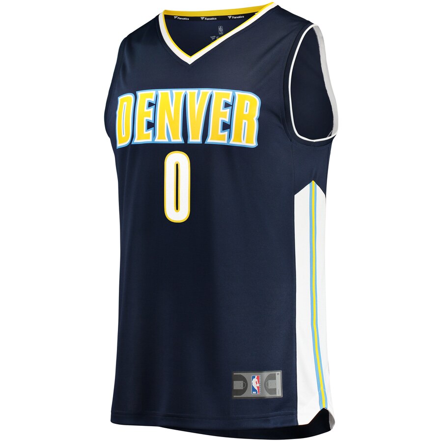 Alternative view of Emmanuel Mudiay Denver Nuggets Fanatics Branded Youth Fast Break Replica Jersey Navy - Icon Edition