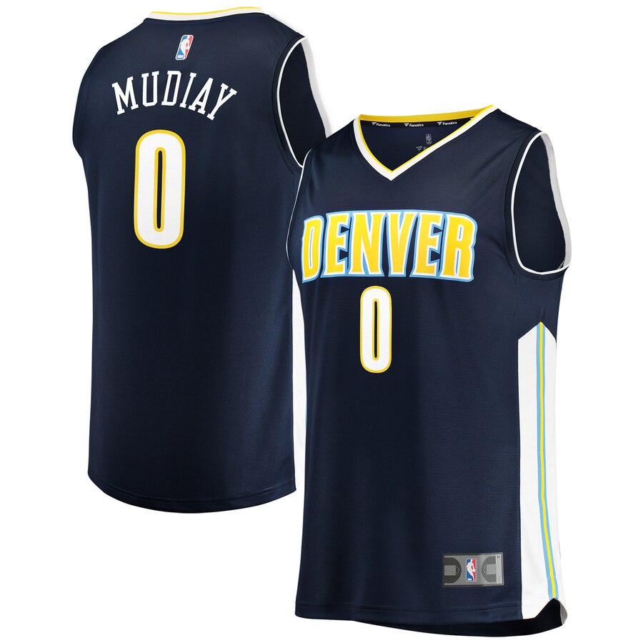 Emmanuel Mudiay Denver Nuggets Fanatics Branded Youth Fast Break Replica Jersey Navy - Icon Edition