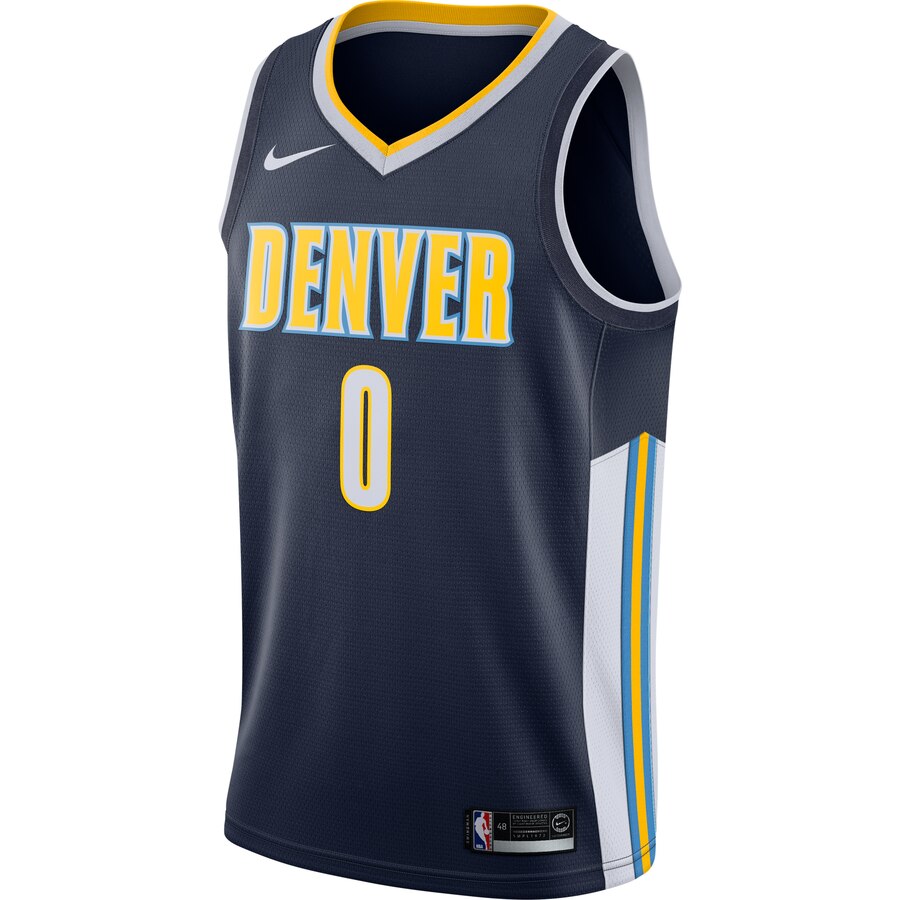 Alternative view of Emmanuel Mudiay Denver Nuggets Swingman Jersey Navy - Icon Edition