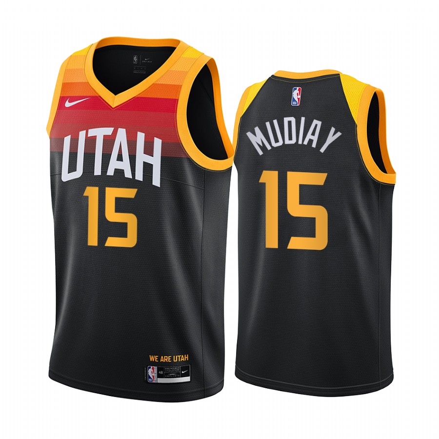 Emmanuel Mudiay Utah Jazz 2020-21 Black City Jersey New Uniform