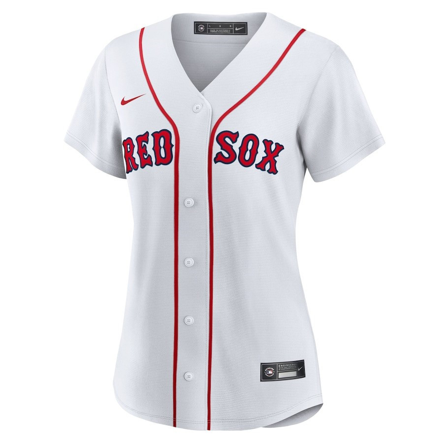 Alternative view of Enrique Hernandez 5 Boston Red Sox Women's Home Player Jersey - White