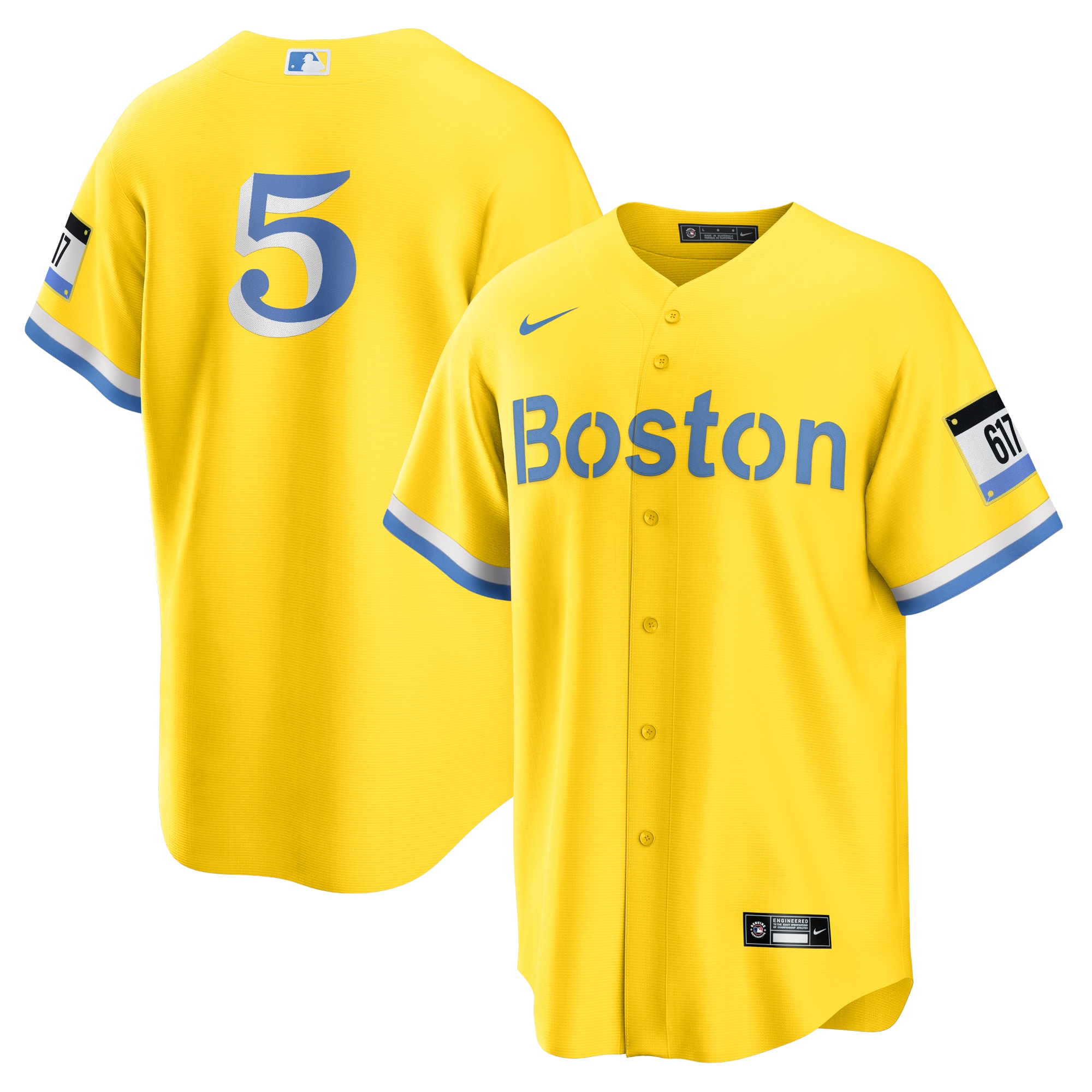 Enrique Hernandez Boston Red Sox 2021 City Connect Replica Player Jersey - Gold/light Blue