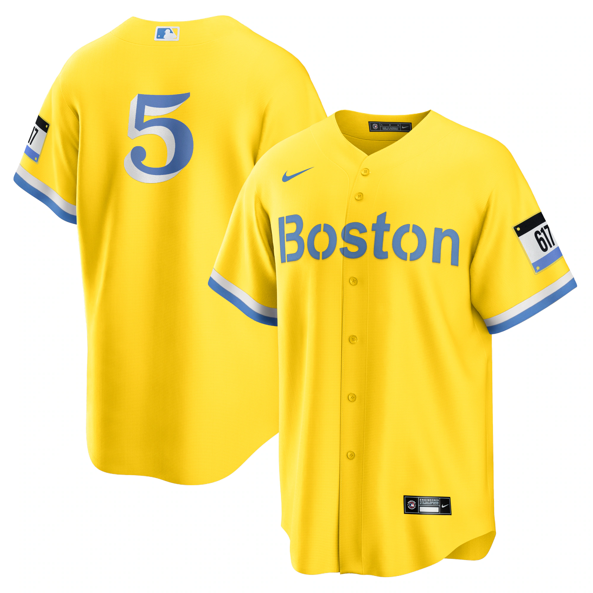Enrique Hernandez Boston Red Sox City Connect Replica Player Jersey - Gold/light Blue