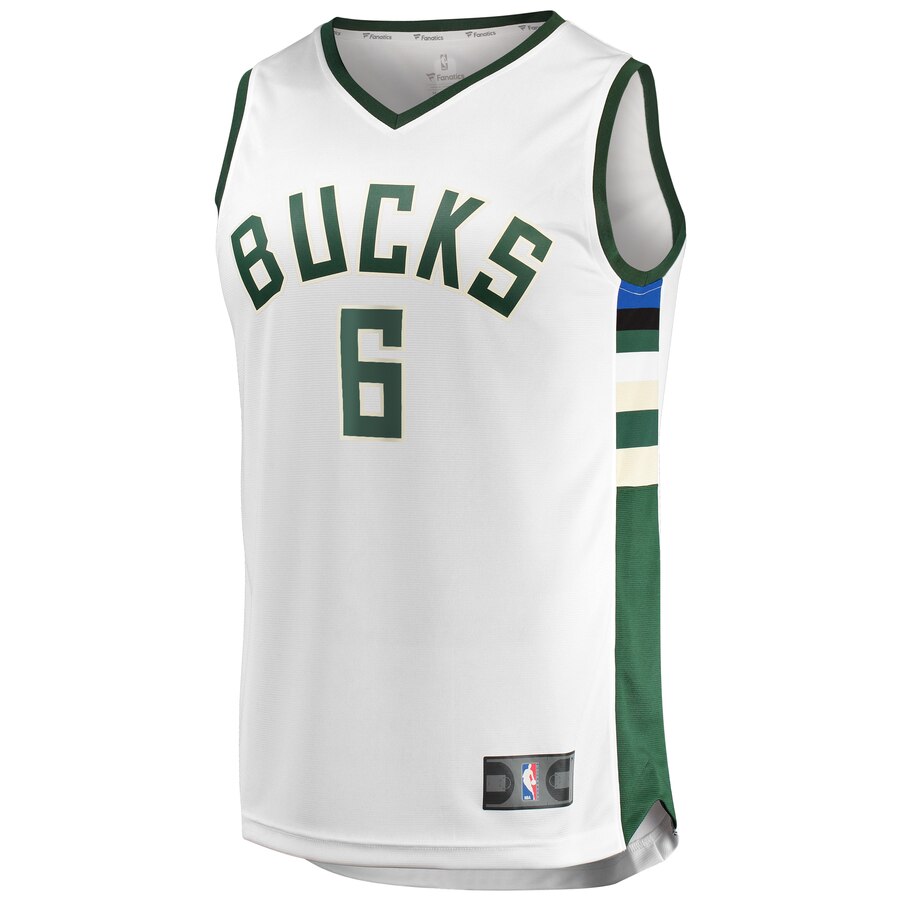 Alternative view of Eric Bledsoe Milwaukee Bucks Fanatics Branded Fast Break Replica Player Jersey - Association Edition - White