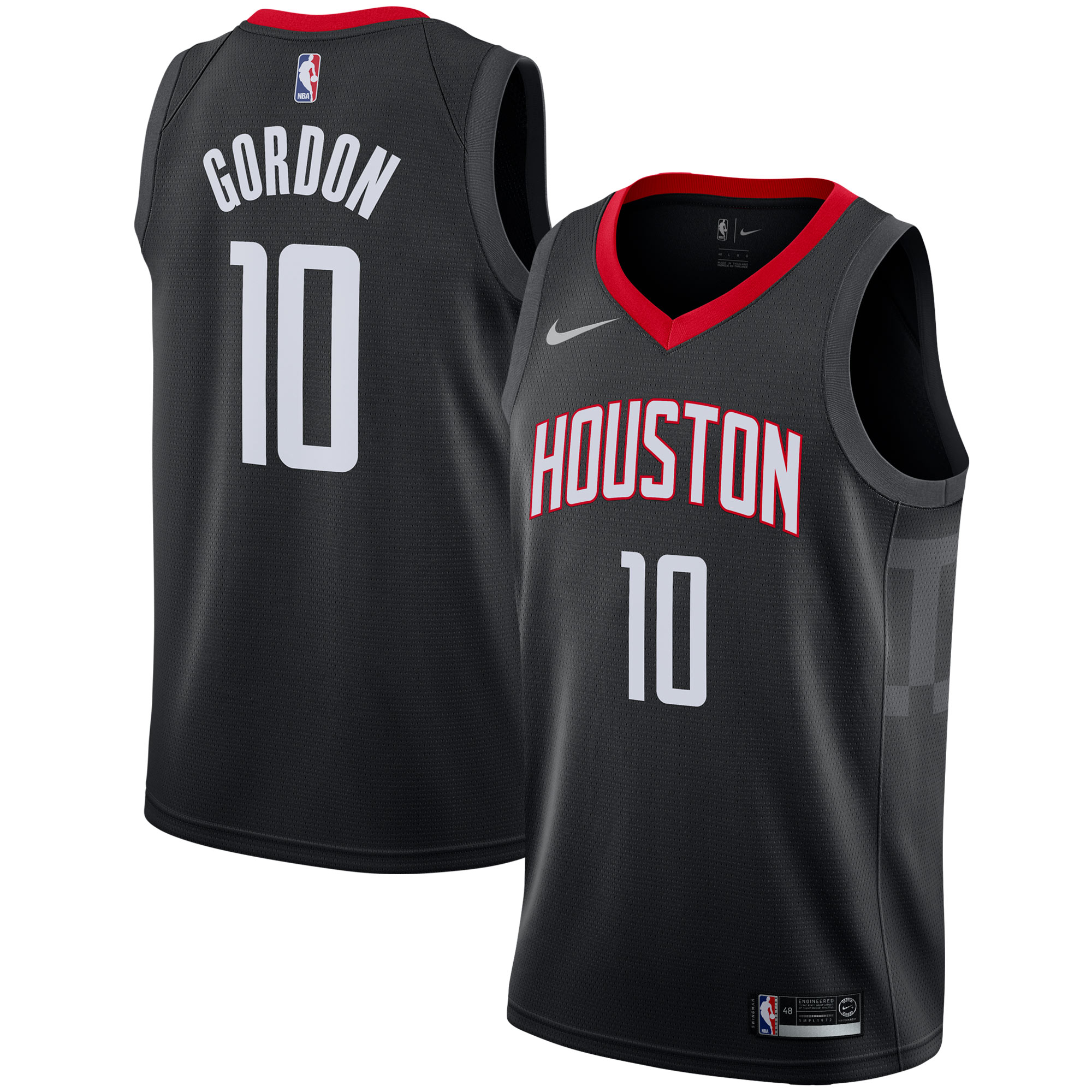 Alternative view of Eric Gordon Houston Rockets Swingman Jersey – Statement Edition – Black