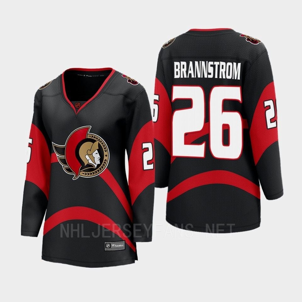 Erik Brannstrom 26 Ottawa Senators 2022 Special Edition 2.0 Women Breakaway Retro Jersey Black - JS853 