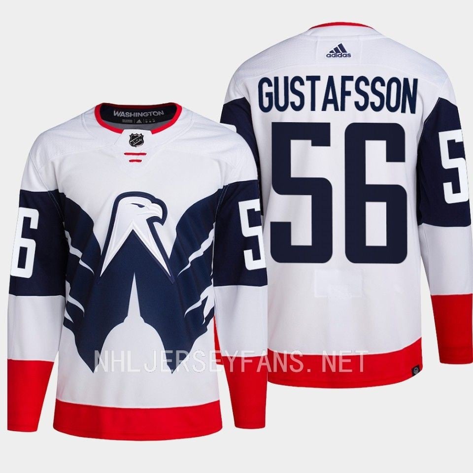 Erik Gustafsson 56 Washington Capitals 2023 Jersey Stadium White Primegreen - JS869 