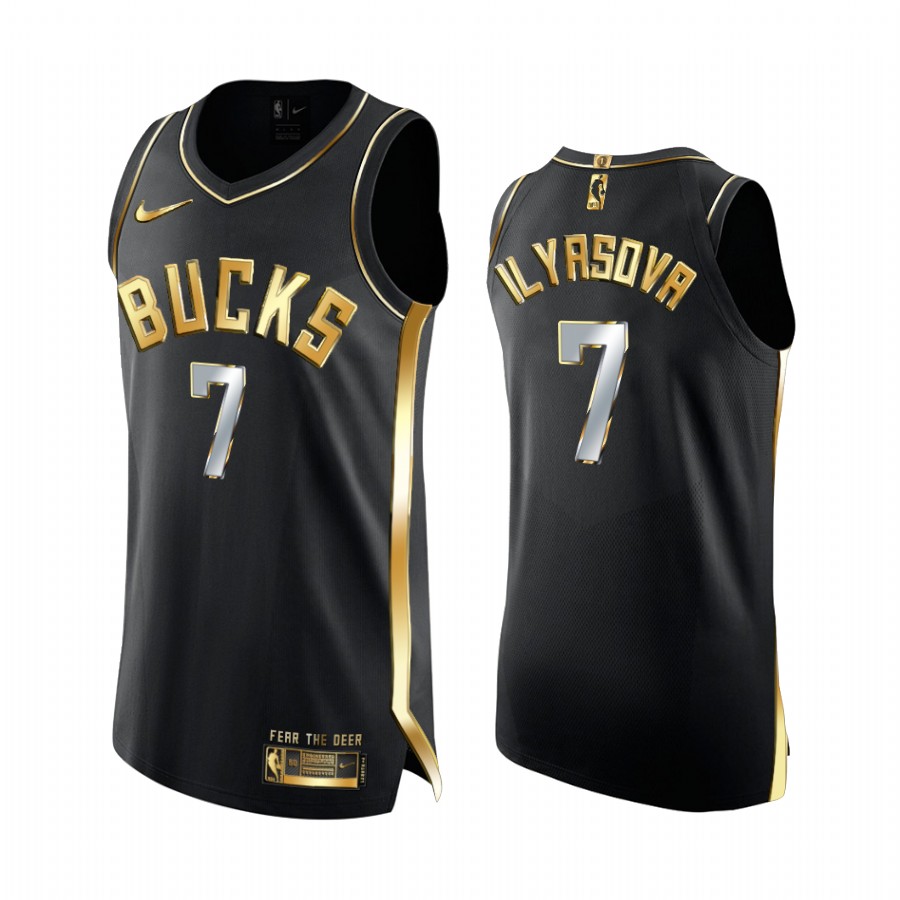Ersan Ilyasova Milwaukee Bucks 2020-21 Black Golden Edition Jersey