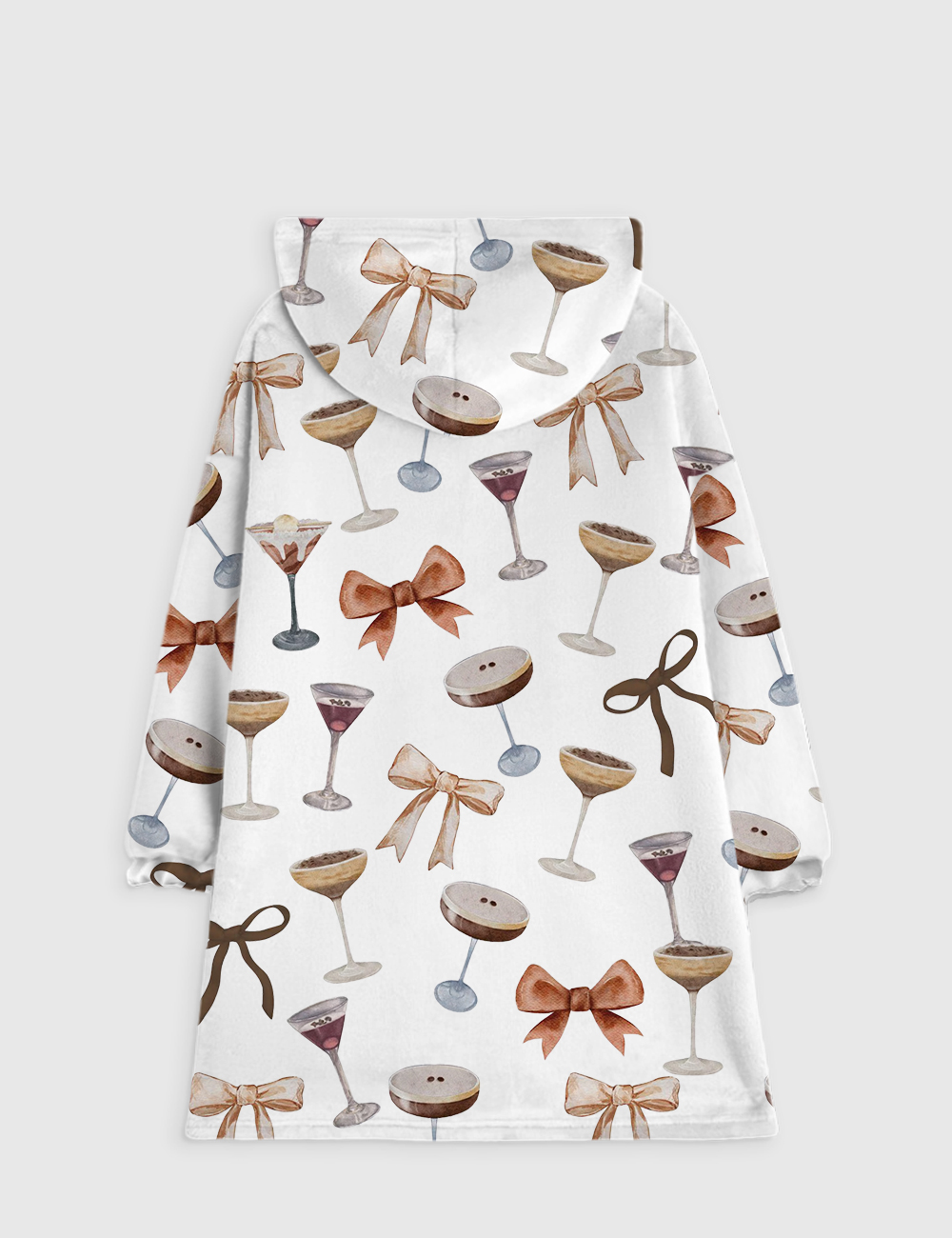 Alternative view of Espresso Martini Coquette Bow Blanket Hoodie