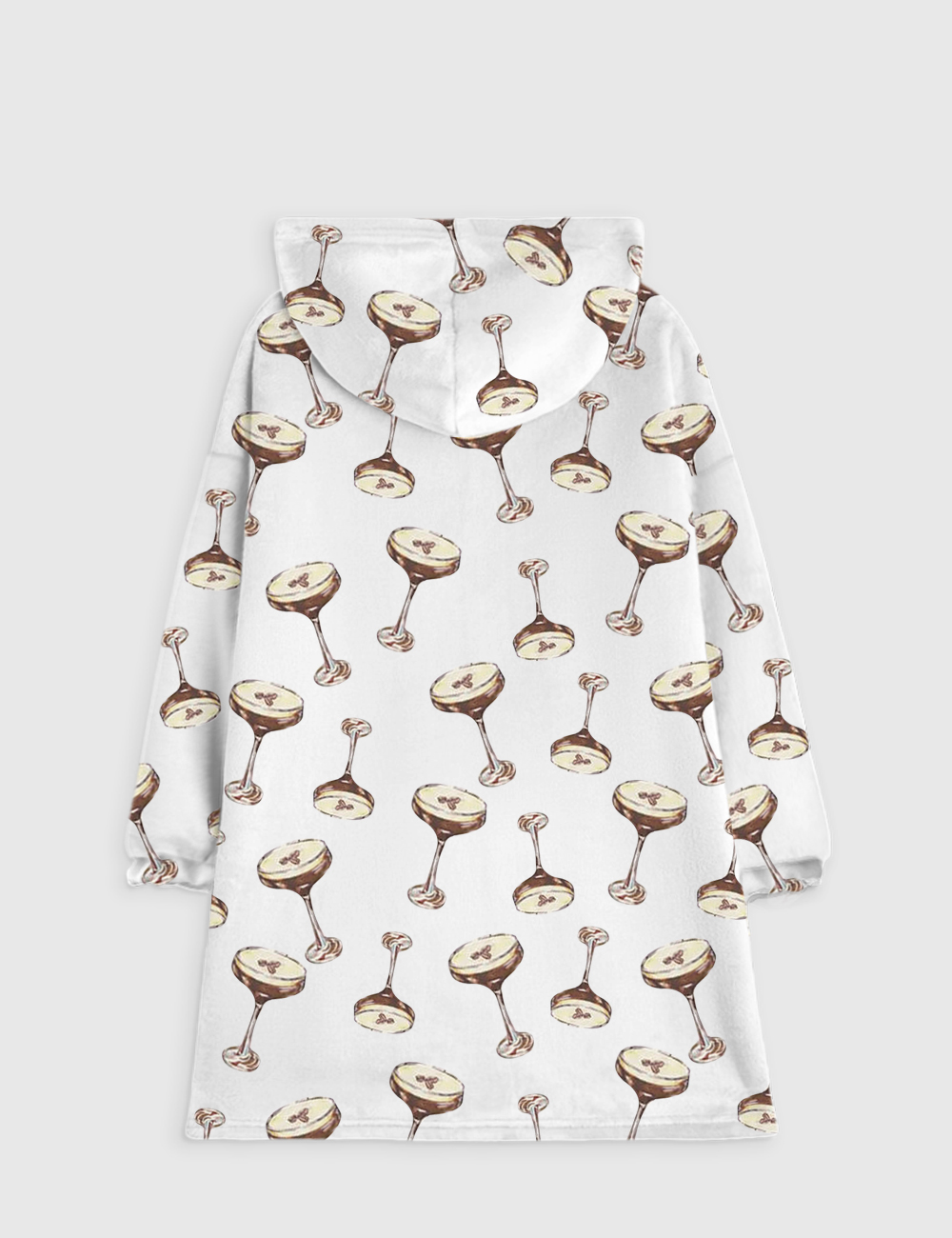 Alternative view of Espresso Martini Flannel Blanket Hoodie