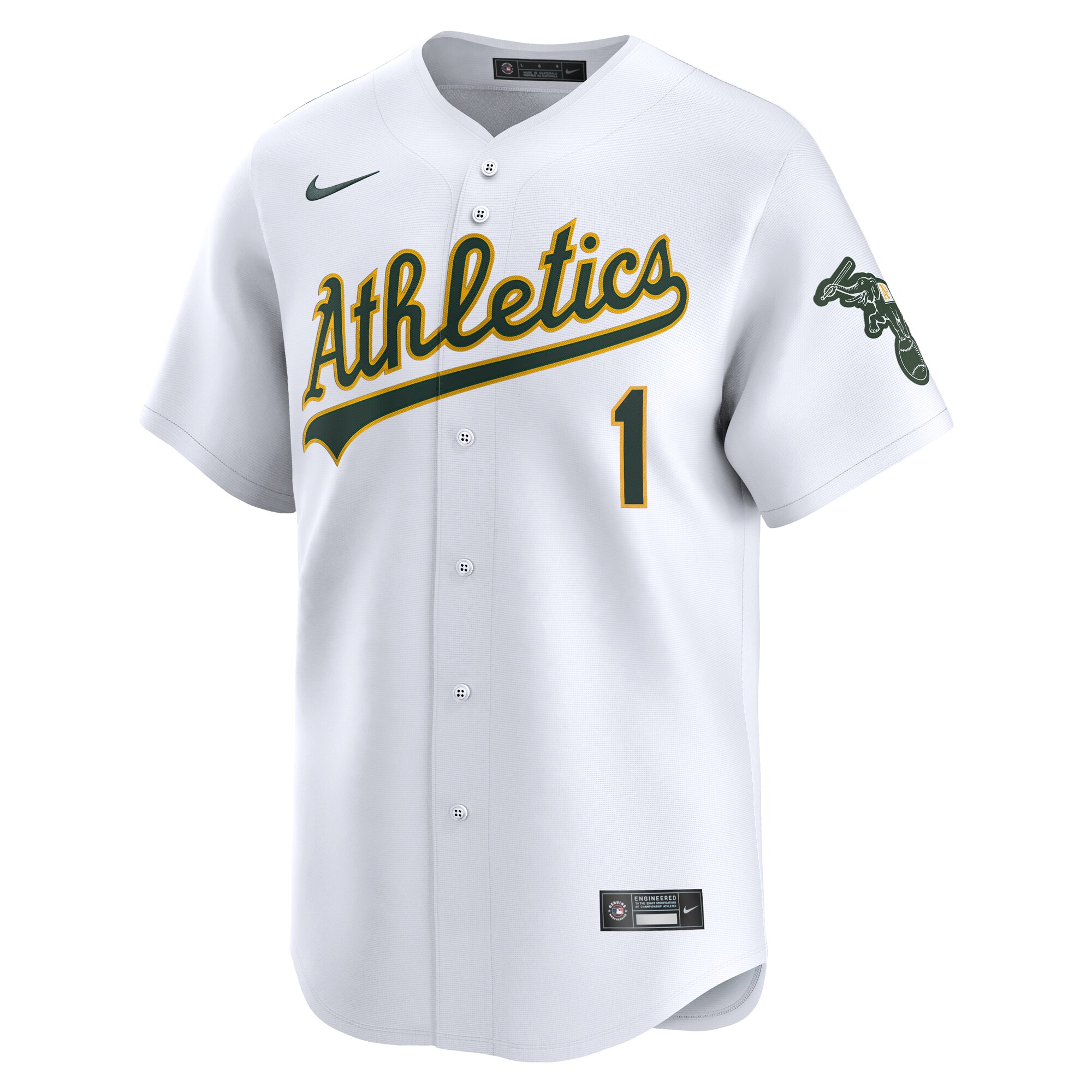 Alternative view of Esteury Ruiz Oakland Athletics Home Limited Player Jersey - White