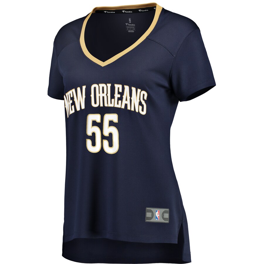 Alternative view of E'twaun Moore New Orleans Pelicans Fanatics Branded Women's Fast Break Player Replica Jersey - Icon Edition - Navy