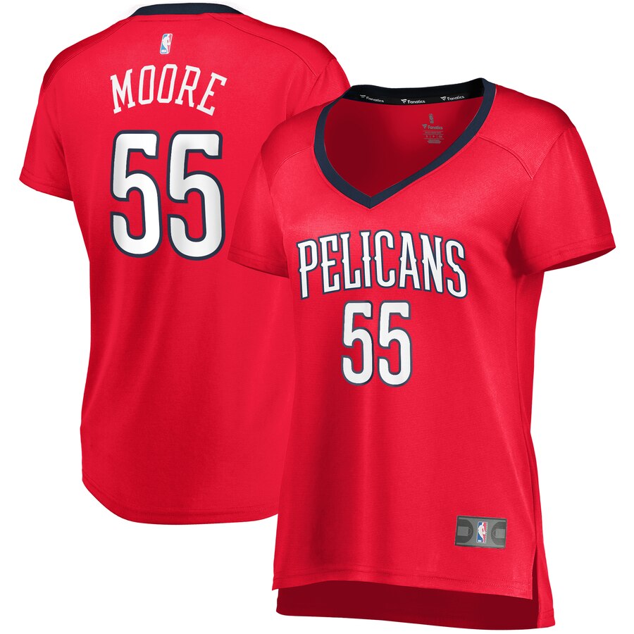 E'twaun Moore New Orleans Pelicans Fanatics Branded Women's Fast Break Player Replica Jersey - Statement Edition - Red