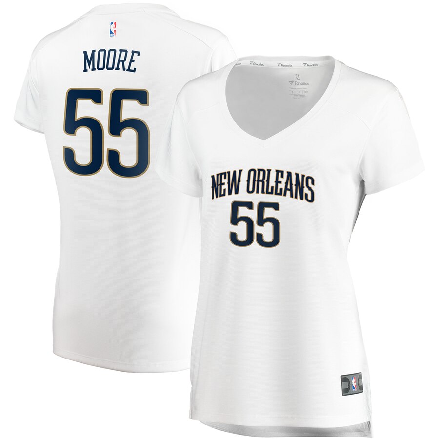 E'twaun Moore New Orleans Pelicans Fanatics Branded Women's Fast Break Replica Jersey - Association Edition - White